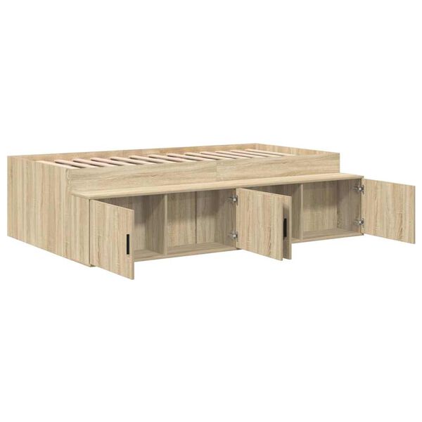 vidaXL Bed Frame with Drawer Sonoma Oak 80 x 200 cm Engineered Wood