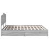 vidaXL Storage Bed Grey Sonoma 200 x 200 cm Engineered Wood