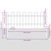 vidaXL Garden Fence 3 pcs White 5.1 x 0.6 m Powder-coated Steel