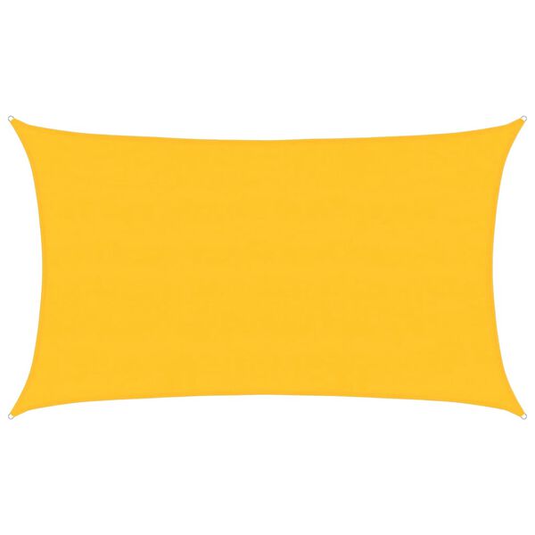 vidaXL Sunshade Sail 160 g/m² Rectangular Yellow 5x8 m HDPE