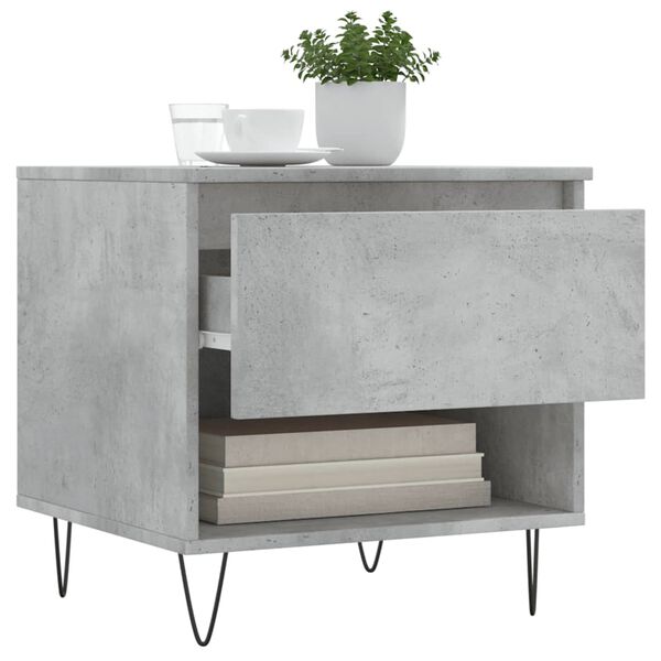 vidaXL Coffee Tables 2 pcs Concrete Grey 50x46x50 cm Engineered Wood