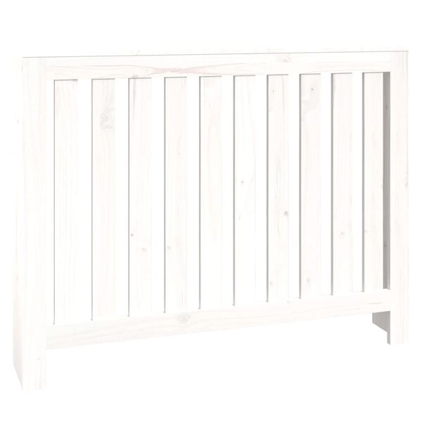 vidaXL Radiator Cover White 108.5x19x84 cm Solid Wood Pine