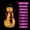 vidaXL Decorative Christmas Snowman Figure with LED Luxury Fabric 60cm