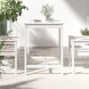 vidaXL Garden Table White 82.5x82.5x110 cm Solid Wood Pine