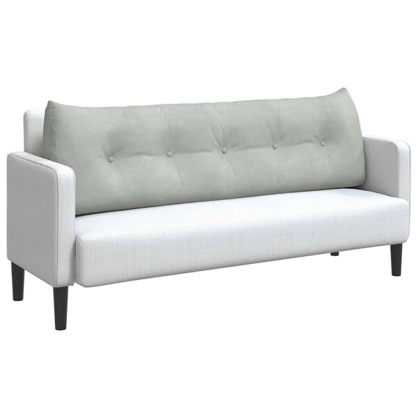 vidaXL Back Pillow Light Grey 160 x 24 x 50 cm Velvet