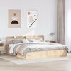 vidaXL Bed Frame with Headboard 200x200 cm Solid Wood Pine