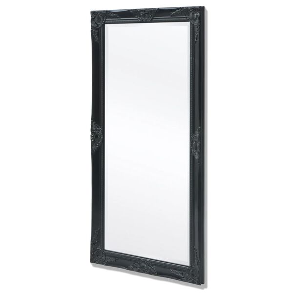 vidaXL Wall Mirror Baroque Style 120x60 cm Black