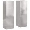 vidaXL Plant Stand 2 pcs Silver 24 x 24 x 75 cm Stainless steel