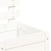 vidaXL Garden Planter with Rack White 39x39.5x114 cm Solid Wood Pine