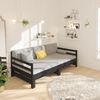 vidaXL Pull-out Day Bed without Mattress Black 2x(90x190)cm