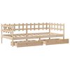 vidaXL Daybed with Drawers without Mattress 80x200 cm Solid Wood