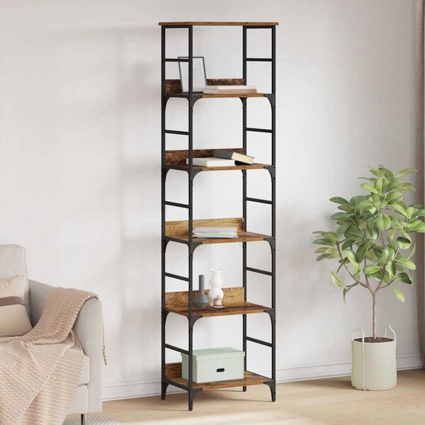 vidaXL Bookshelf Old Wood 50x33x188.5cm Engineered Wood