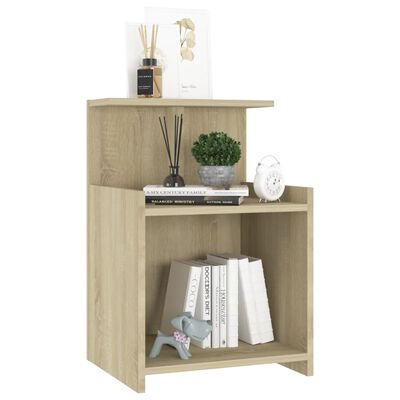 vidaXL Bed Cabinet Sonoma Oak 40x35x60 cm Engineered Wood