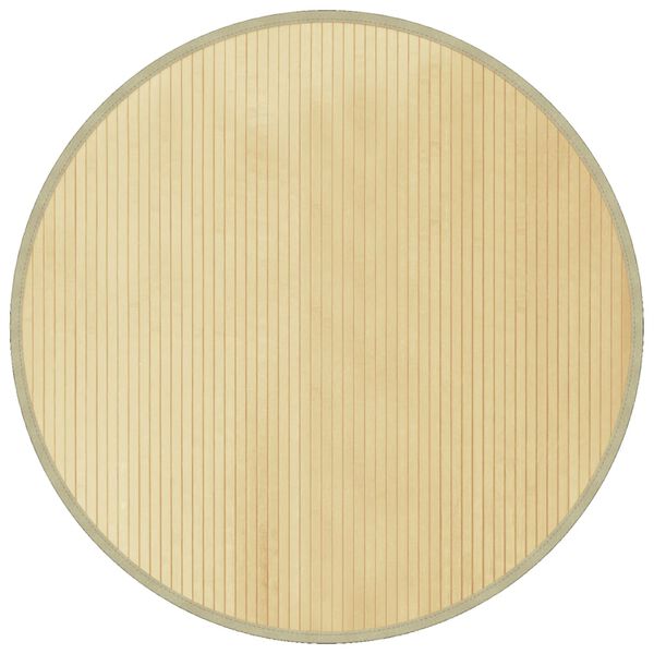 vidaXL Rug Round Light Natural100 cm Bamboo