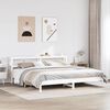 vidaXL Bed Frame without Mattress White 180x200 cm Super King Solid Wood Pine