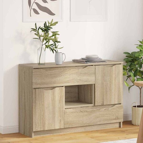 vidaXL Sideboard Sonoma Oak 100 x 30 x 65.6 Engineered Wood