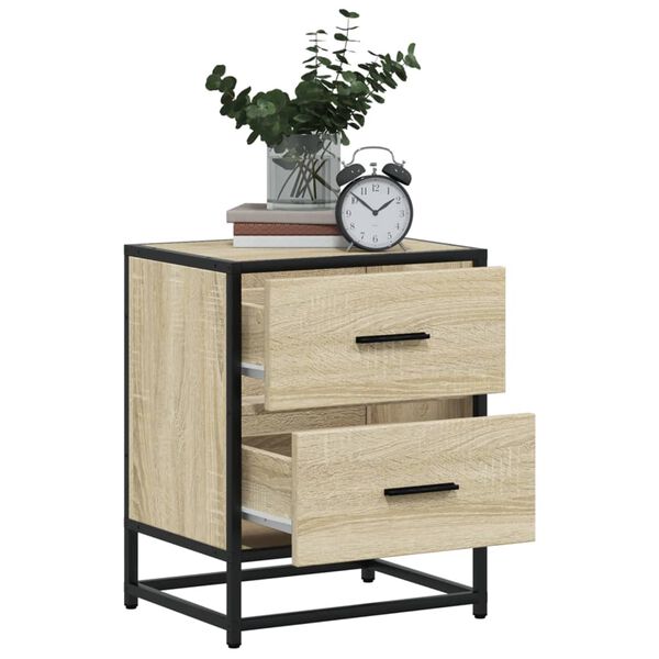 vidaXL Bedside Cabinets 2 pcs Sonoma Oak 40x31x50 cm Engineered Wood