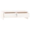 vidaXL Monitor Stand White 50x27x15 cm Solid Wood Pine