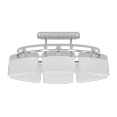 vidaXL Ceiling Lamp with Ellipsoid Glass Shades 4 pcs E14