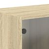vidaXL Wall Cabinet with Glass Doors Sonoma Oak 68.5x37x35 cm