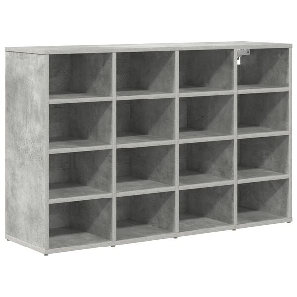 vidaXL Shoe Cabinet Concrete grey 103 x 30 x 67 cm Engineered Wood