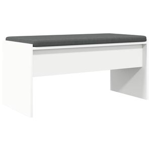 vidaXL Hall Bench with Cushion White 83 x 38 x 40 cm