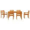 vidaXL Garden Dining Set 7 pcs Brown Solid acacia wood