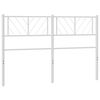 vidaXL Metal Replace Headboard White 140 cm