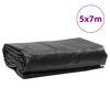 vidaXL Tarpaulin Black 5x7 m 650 g/m&sup2;