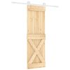 vidaXL Sliding Door with Hardware Set 70x210 cm Solid Wood Pine