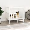 vidaXL Dog Bed White 105.5x83.5x100 cm Solid Wood Pine