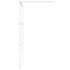 vidaXL Walk-in Shower Wall White 115x195 cm Clear ESG Glass
