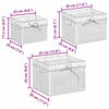 vidaXL Storage Baskets 3 pcs Natural 35 x 30 x 25 cm Water hyacinth