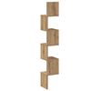 vidaXL Wall Corner Shelf Artisan Oak 20x20x127.5 cm Engineered Wood
