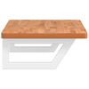 vidaXL Basin Shelf Wall Mounted Steel and Solid Wood Beech