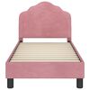vidaXL Toddler Bed Frame with Headboard Pink 70 x 140 cm Velvet