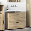 vidaXL Bathroom Cabinet with Drawer Sonoma Oak 76.5 x 35 x 64 cm