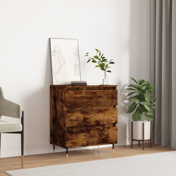vidaXL Sideboard Smoked Oak 60x35x70 cm Engineered Wood