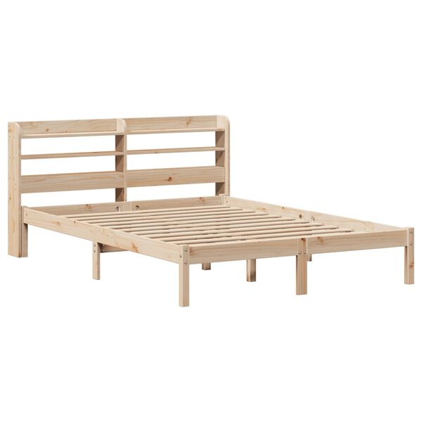vidaXL Bed Frame without Mattress 140x200 cm Solid Wood Pine