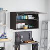 vidaXL Wall Cabinet for Garage with Gas-lift Door Black