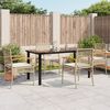 vidaXL 5 Piece Garden Dining Set with Cushions Beige Poly Rattan