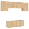 vidaXL 6 Piece TV Wall Units Sonoma Oak Engineered Wood
