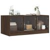 vidaXL Coffee Table with Glass Doors Brown Oak 102x50x42 cm