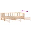 vidaXL Pull-out Day Bed without Mattress 2x(90x200) cm Solid Wood Pine