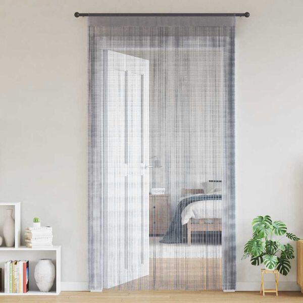 vidaXL String Curtains 2 pcs Light Grey 140x250 cm