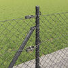 vidaXL Fence Post Grey 25 x 0.6 m (60 x 60 mm mesh) Steel and PVC