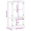 vidaXL Display Cabinet White 103.5 x 42 x 180 cm Solid Pine Wood