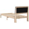 vidaXL Bed Frame with Headboard Brown 90 x 190 cm Solid Pine Wood