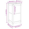 vidaXL Garden Planter 40x40x78 cm Solid Wood Douglas