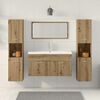 vidaXL 4 Piece Bathroom Furniture Set Artisan Oak Engineered Wood